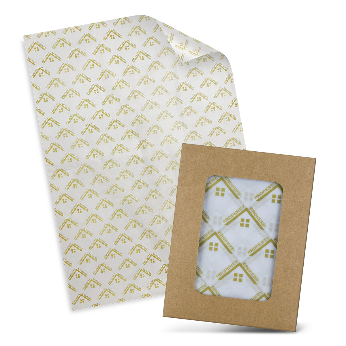 Custom Tissue Paper with Envelope - White - Main