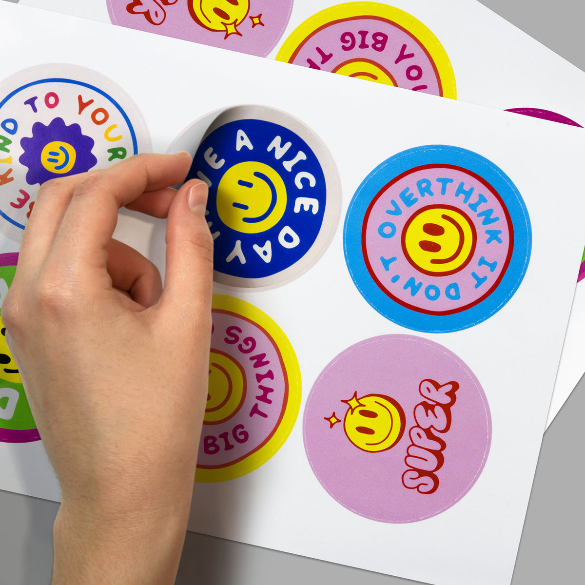 Sticker Sheet 80mm Circle - Gloss - Feature