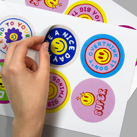 Sticker Sheet 80mm Circle - Gloss - Feature