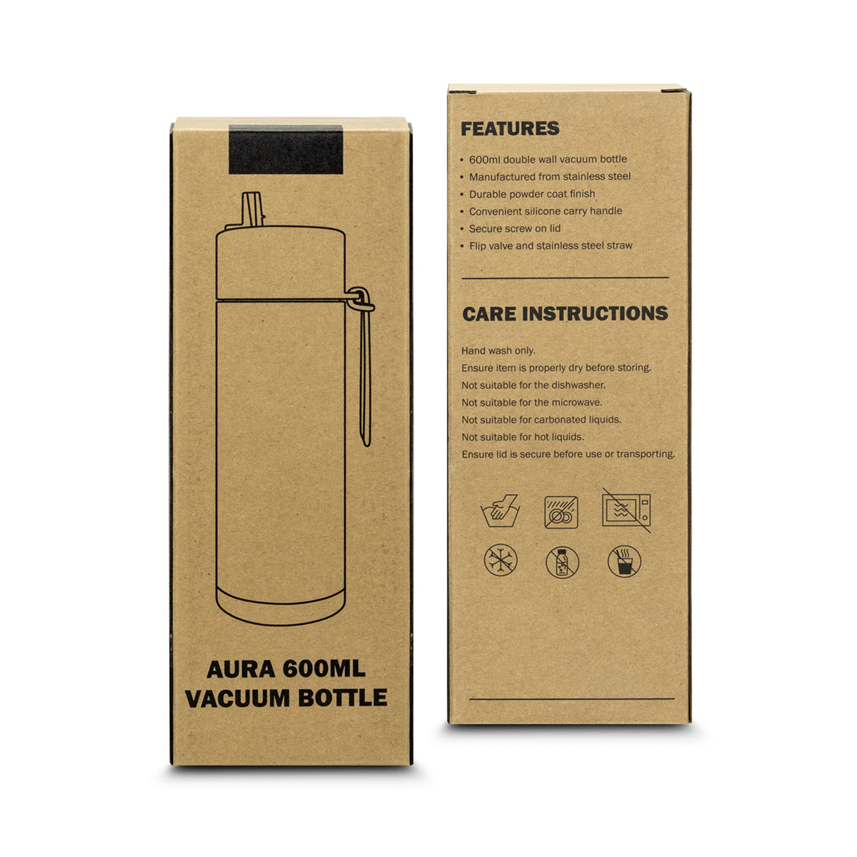 Aura Vacuum Bottle - 600ml - Gift Box