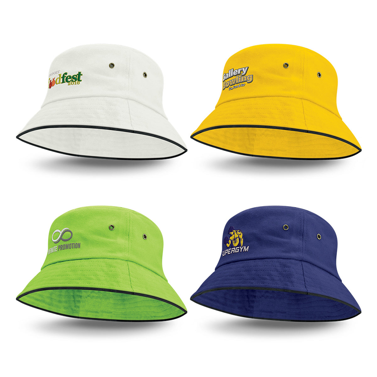 Bondi Bucket Hat - Black Sandwich Trim - Sale - Main