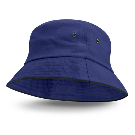 Bondi Bucket Hat - Black Sandwich Trim - Sale - Royal/Black