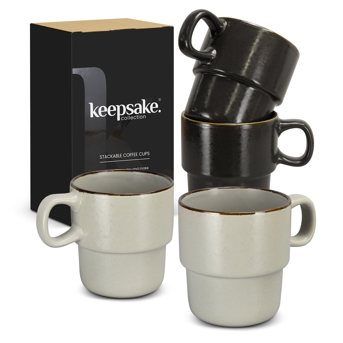 Keepsake Stackable Coffee Cup - Set of 2 - Main