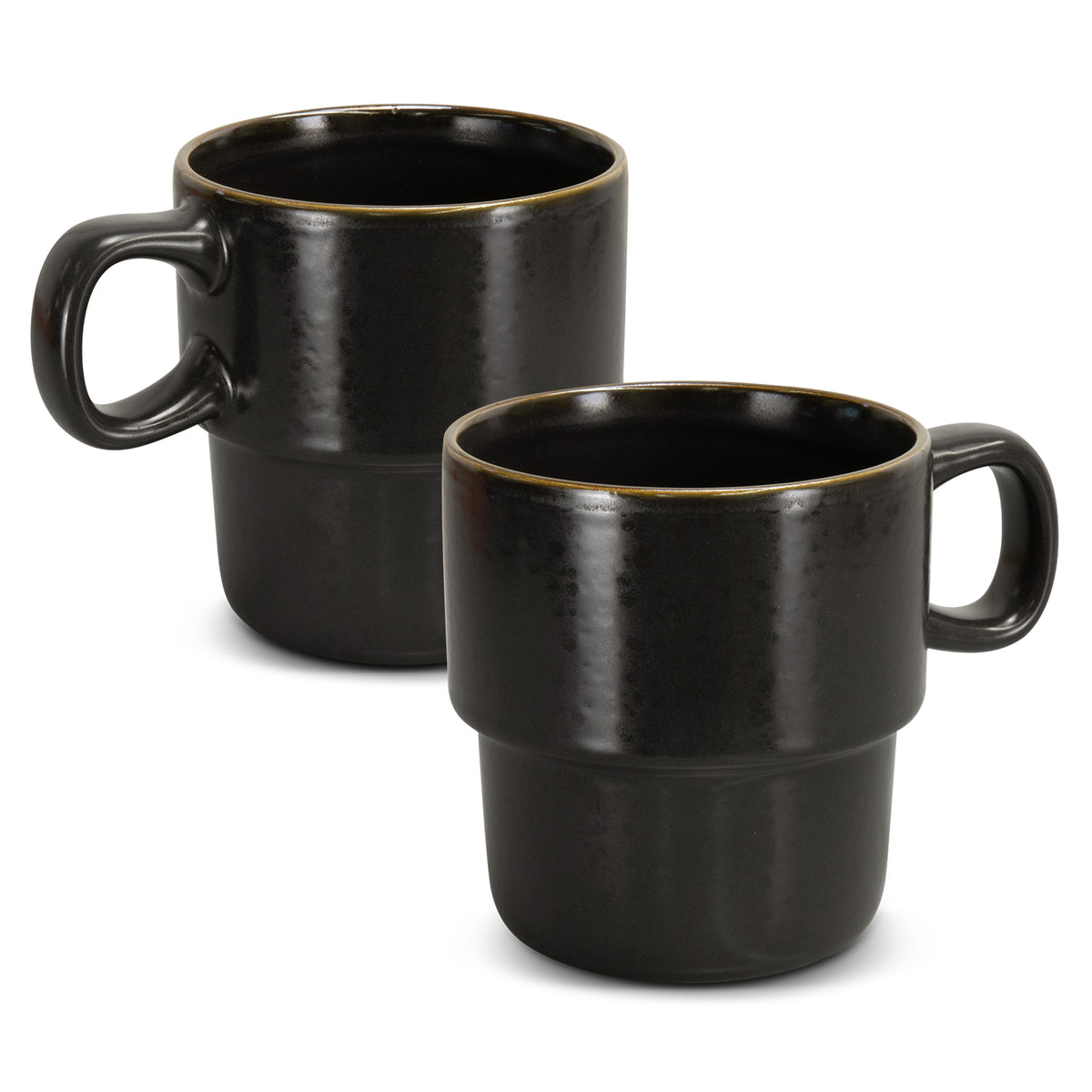 Keepsake Stackable Coffee Cup - Set of 2 - Charcoal