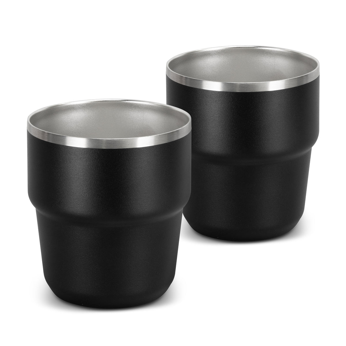 Frontier Stackable Cups - Set of 2 - Black