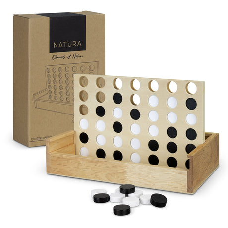 NATURA Quattro Wooden Four-in-a-Row Game - Main