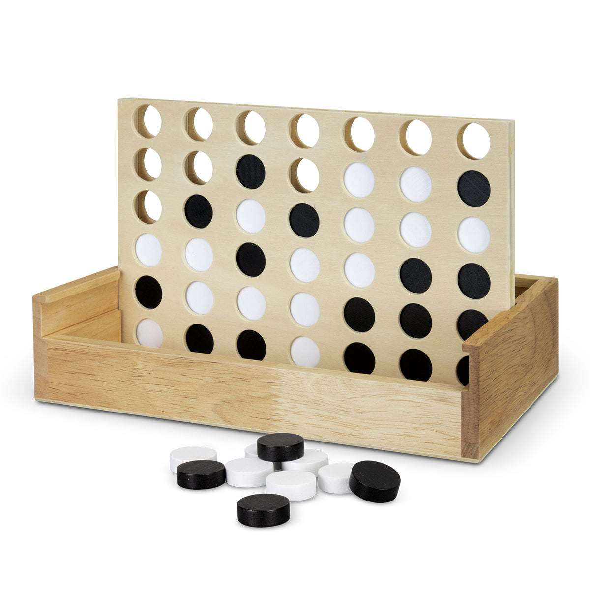 NATURA Quattro Wooden Four-in-a-Row Game - Detail