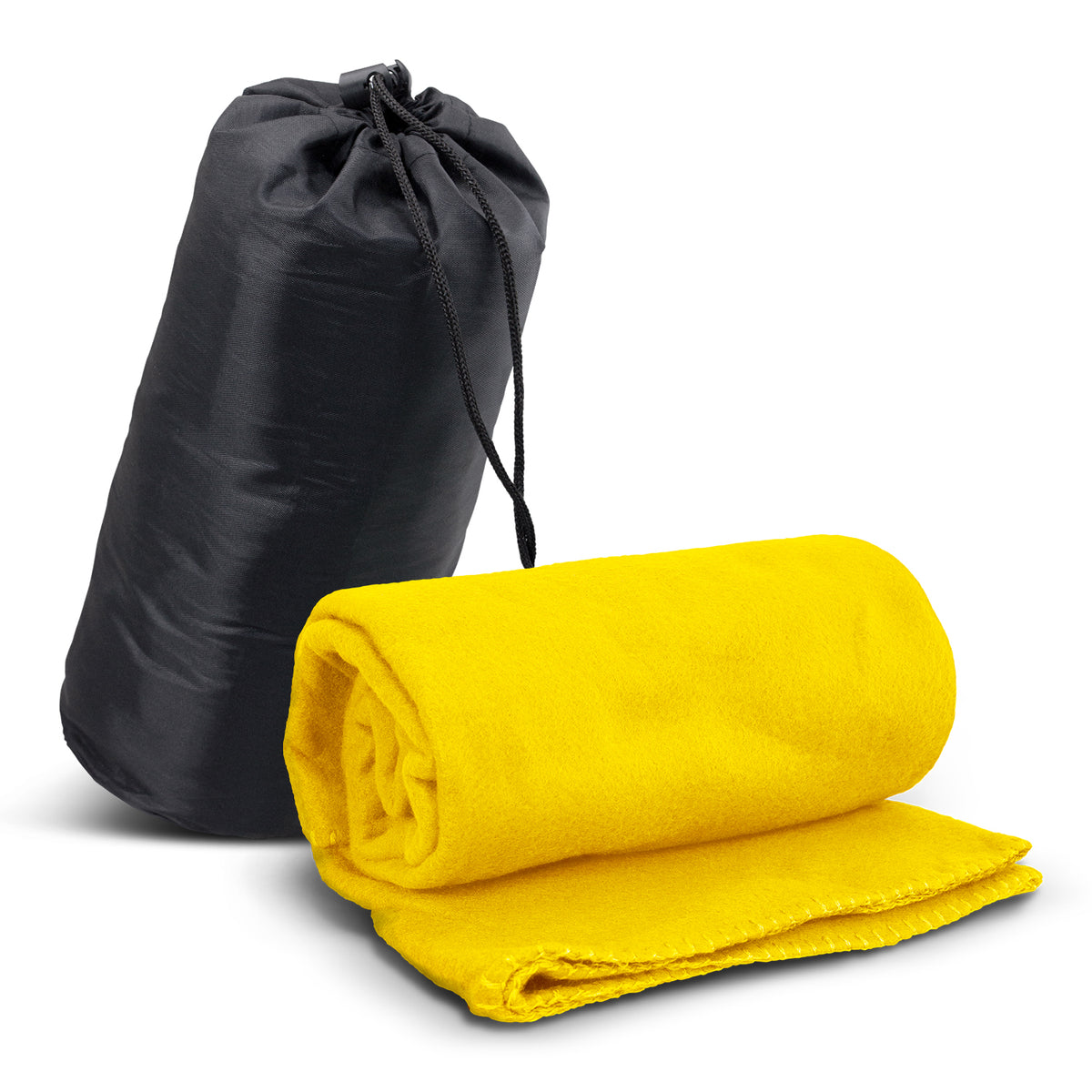 Glasgow Fleece Blanket in Carry Bag - Sale - Yellow