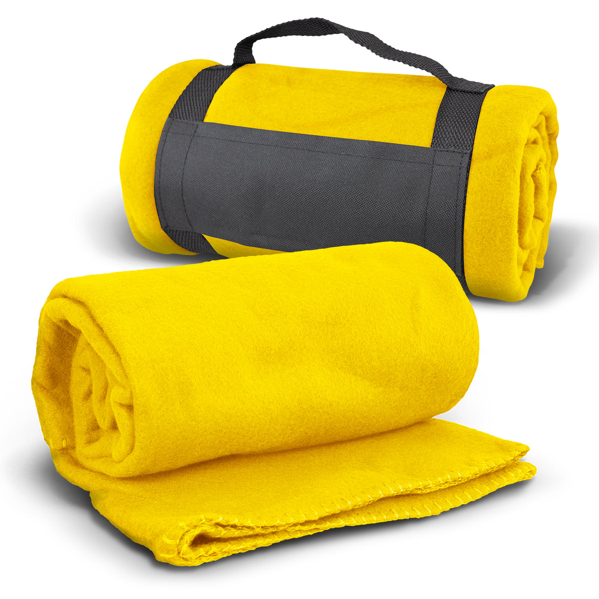 Glasgow Fleece Blanket with Strap - Sale - Yellow