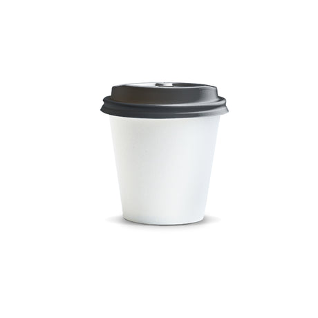 Kudos Paper Coffee Cup - 180ml - Black Lid