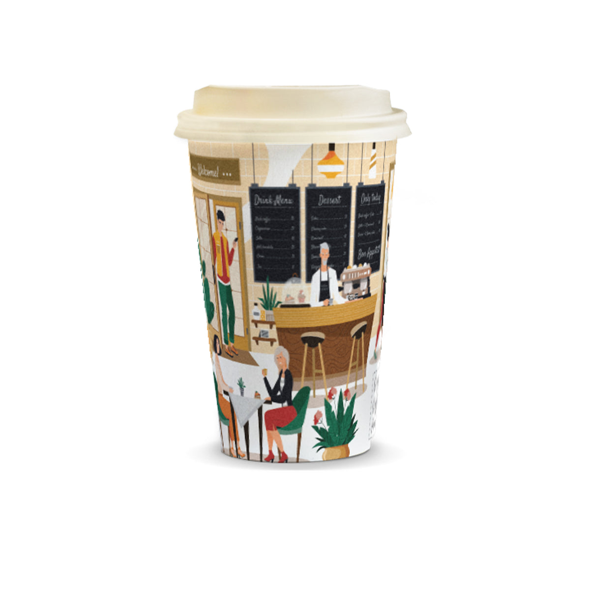 Compostable Paper Coffee Cup - 350ml - Main