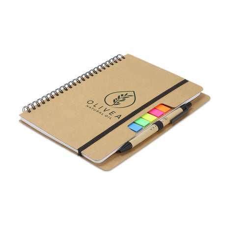 Kraft Notebook with Notes and Flags - Branding