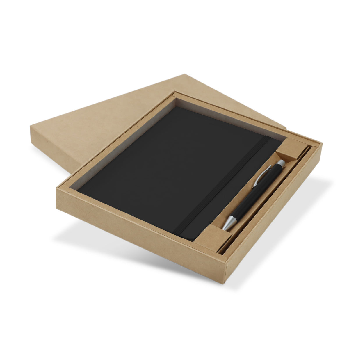 Omega Fashion Notebook and Pen Gift Set - Black