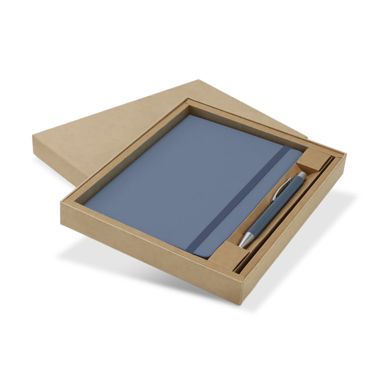 Omega Fashion Notebook and Pen Gift Set - Slate Blue