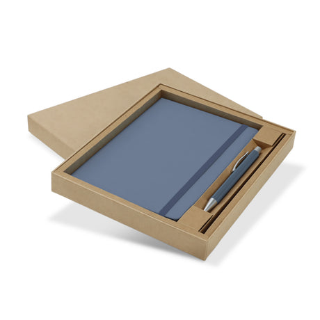 Omega Fashion Notebook and Pen Gift Set - Slate Blue