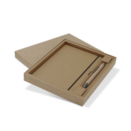 Kraft Notebook and Pen Gift Set - Natural Pen
