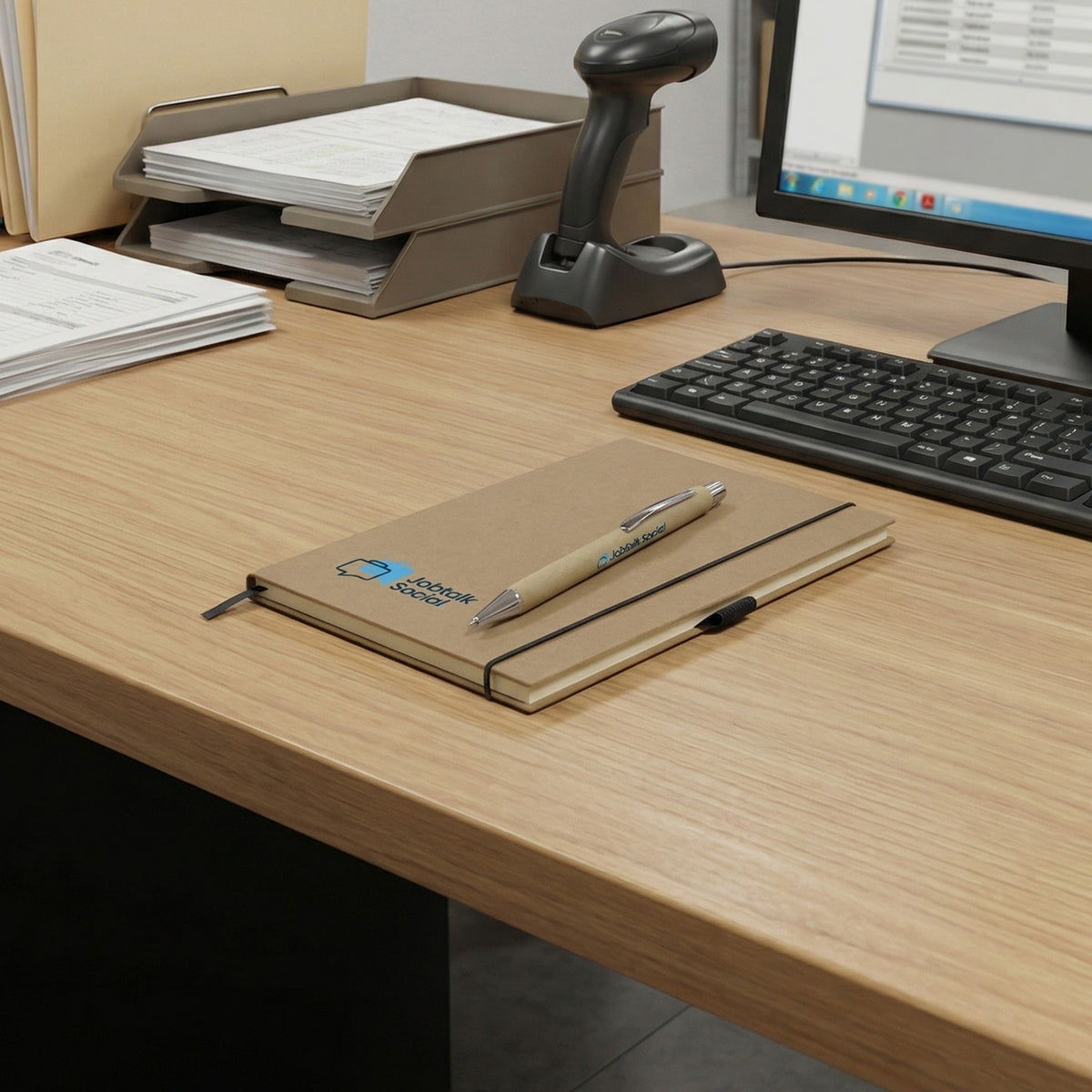 Kraft Notebook and Pen Gift Set - Feature