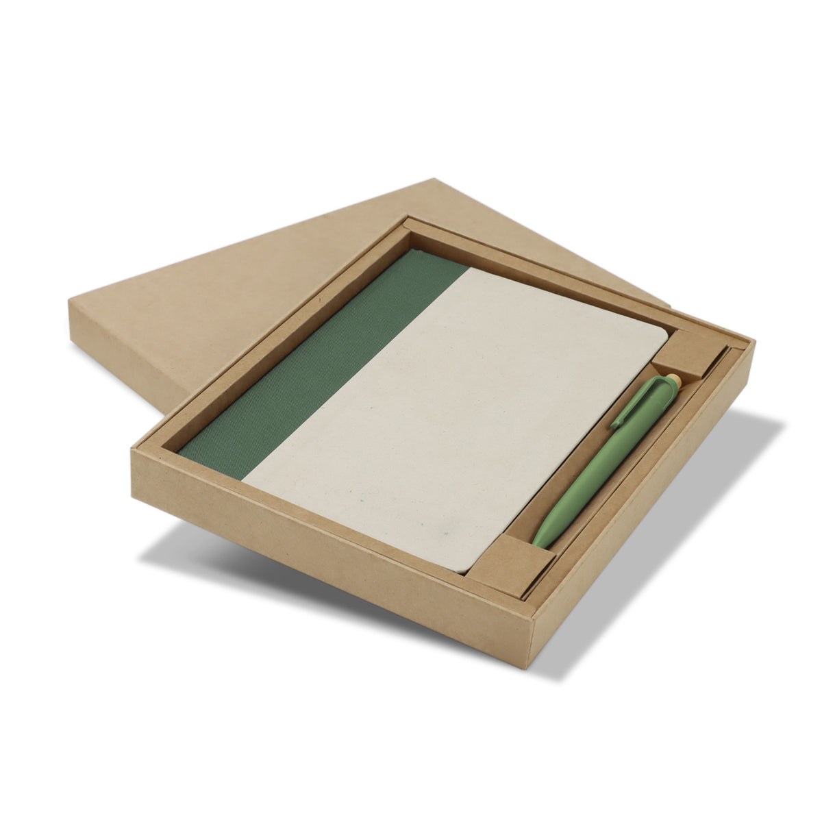 Paulo Notebook and Pen Gift Set - Olive/Sage