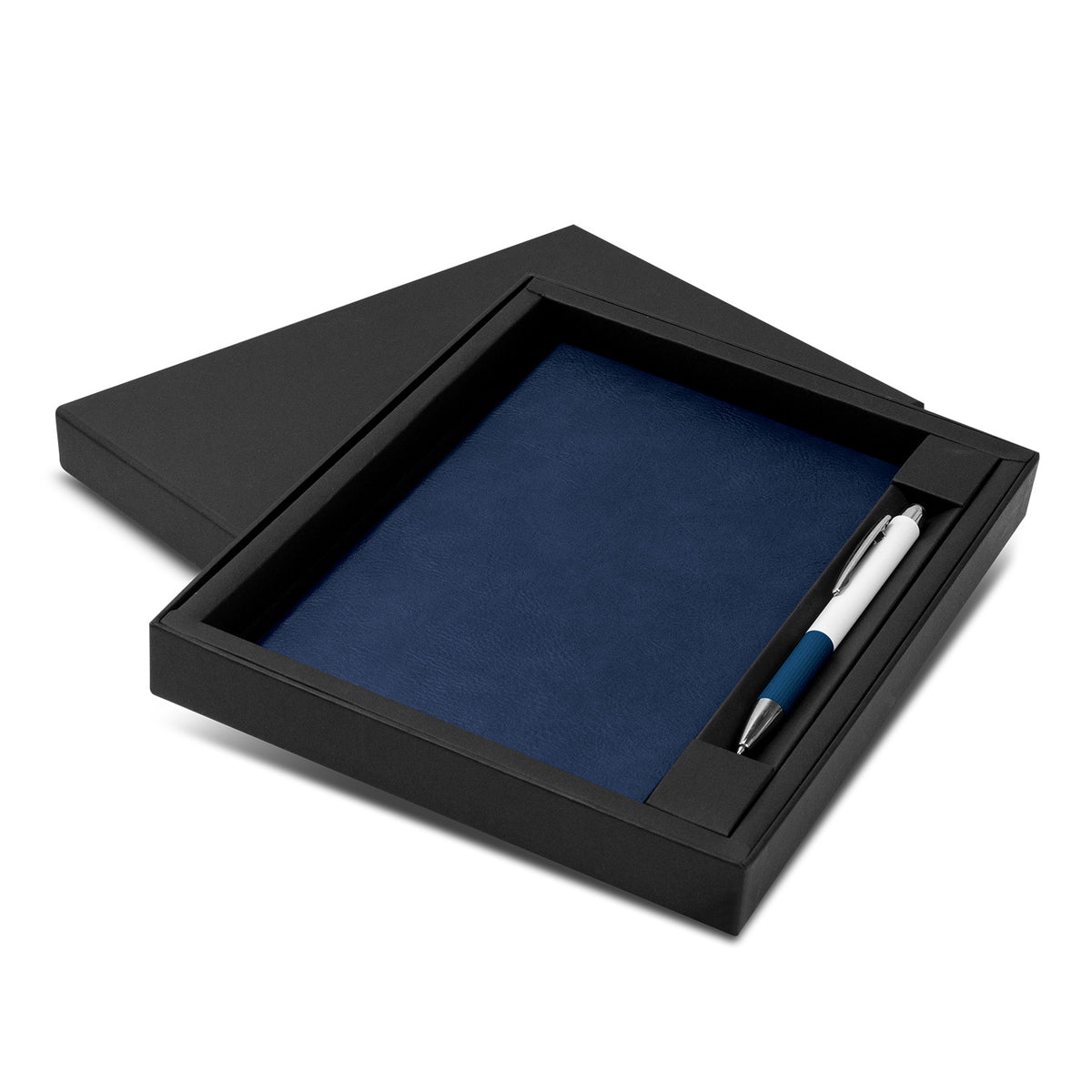 Genoa Notebook and Pen Gift Set - Dark Blue
