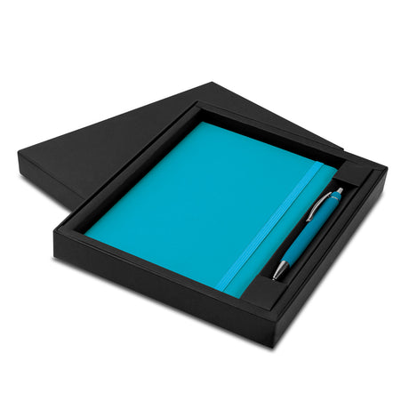 Omega Notebook and Pen Gift Set - Light Blue
