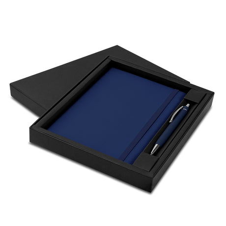Omega Notebook and Pen Gift Set - Dark Blue