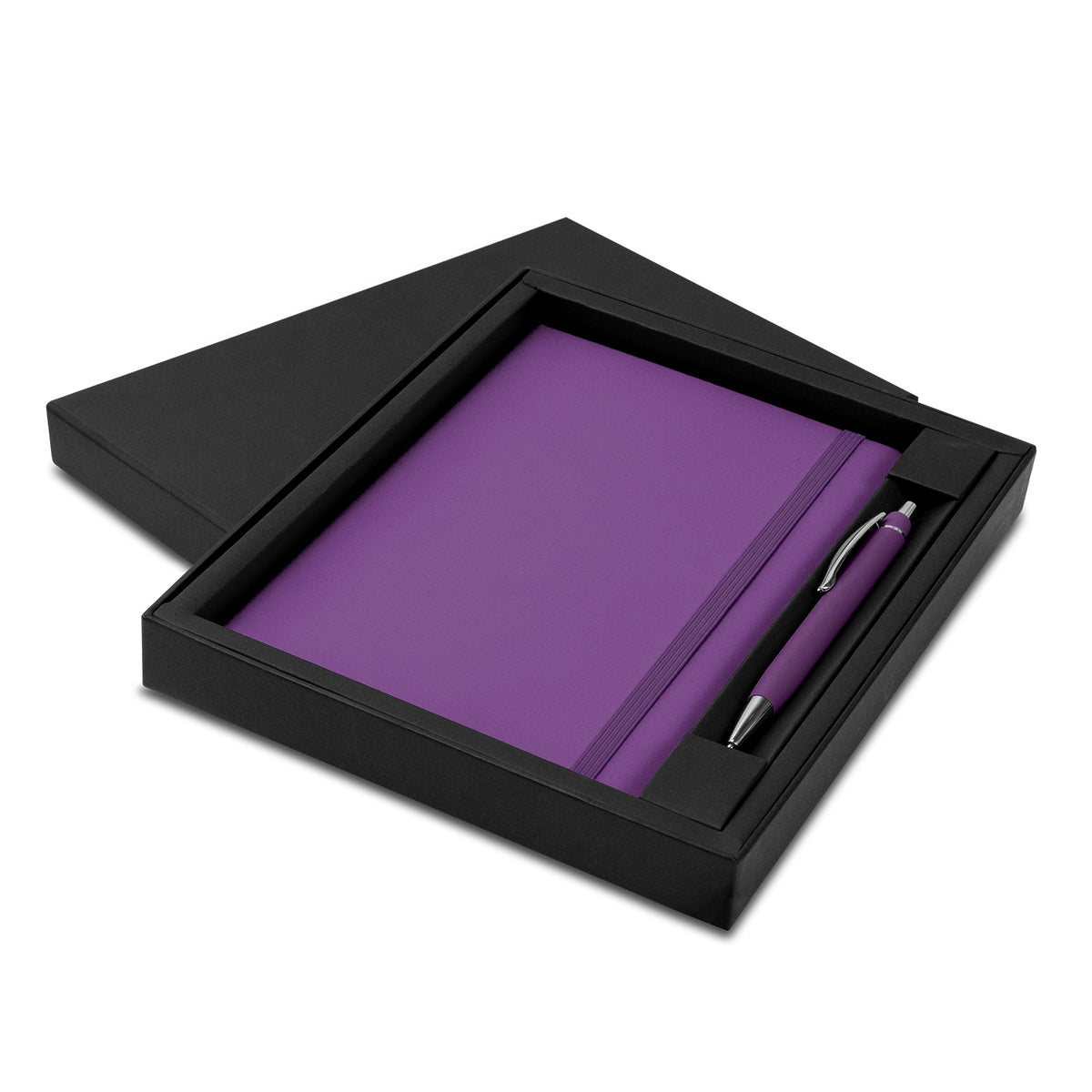 Omega Notebook and Pen Gift Set - Purple
