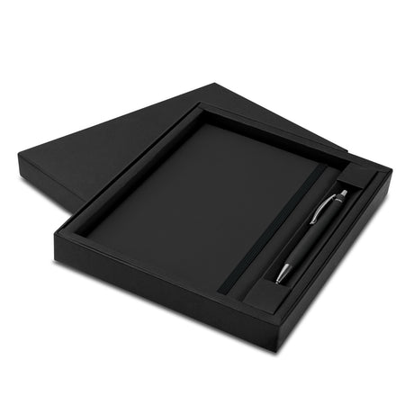 Omega Notebook and Pen Gift Set - Black