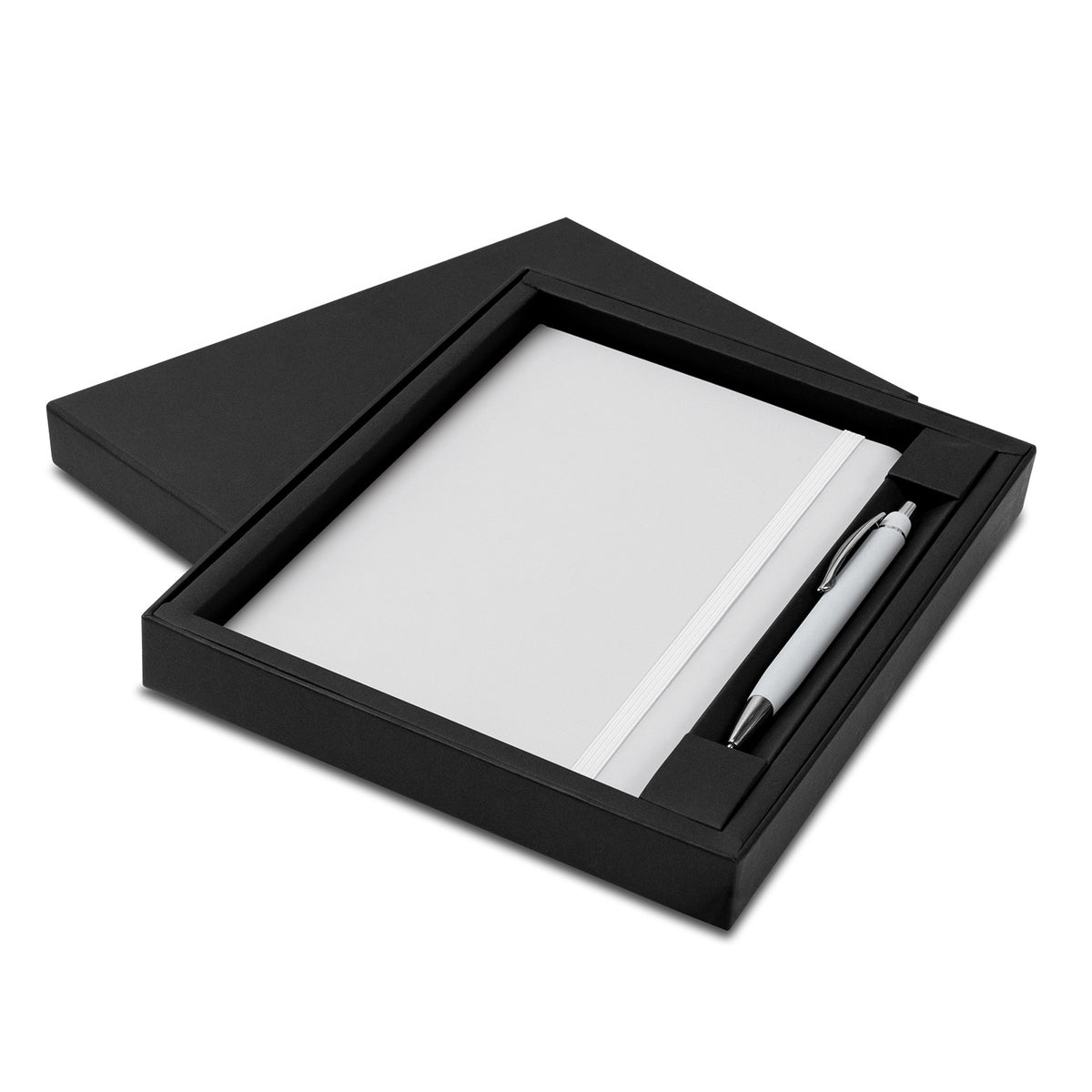 Omega Notebook and Pen Gift Set - White