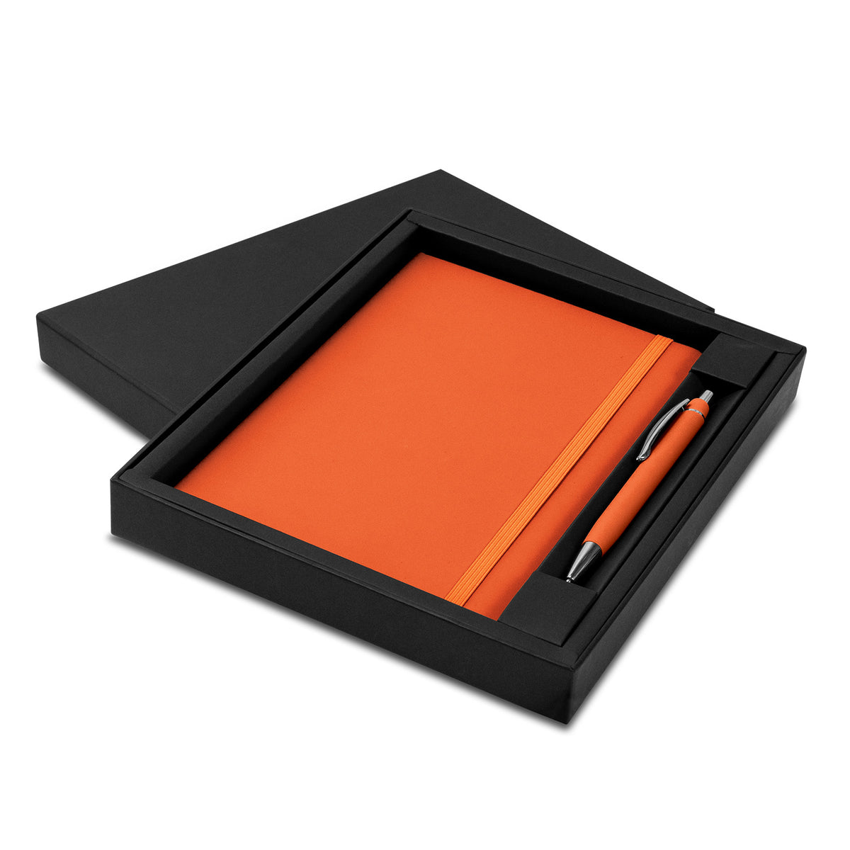 Omega Notebook and Pen Gift Set - Orange