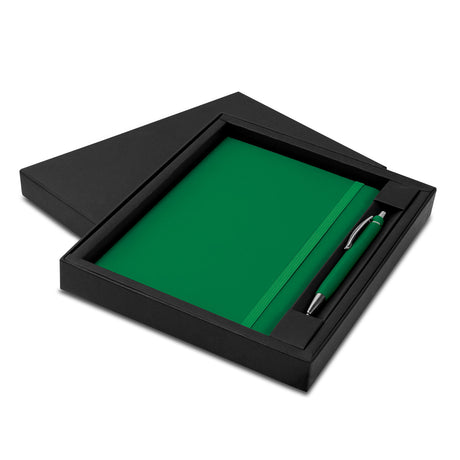 Omega Notebook and Pen Gift Set - Dark Green