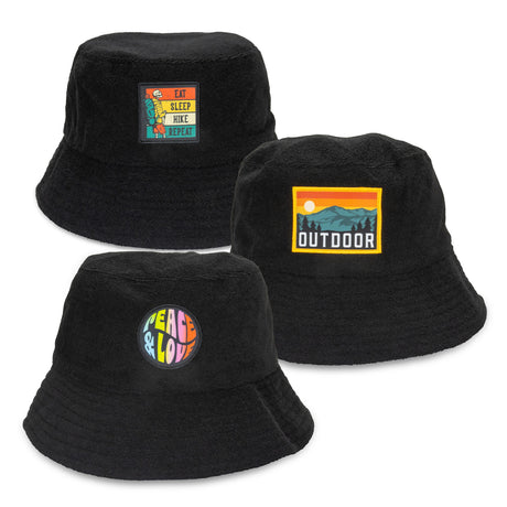 Terry Towelling Bucket Hat with Full Colour Patch - Main