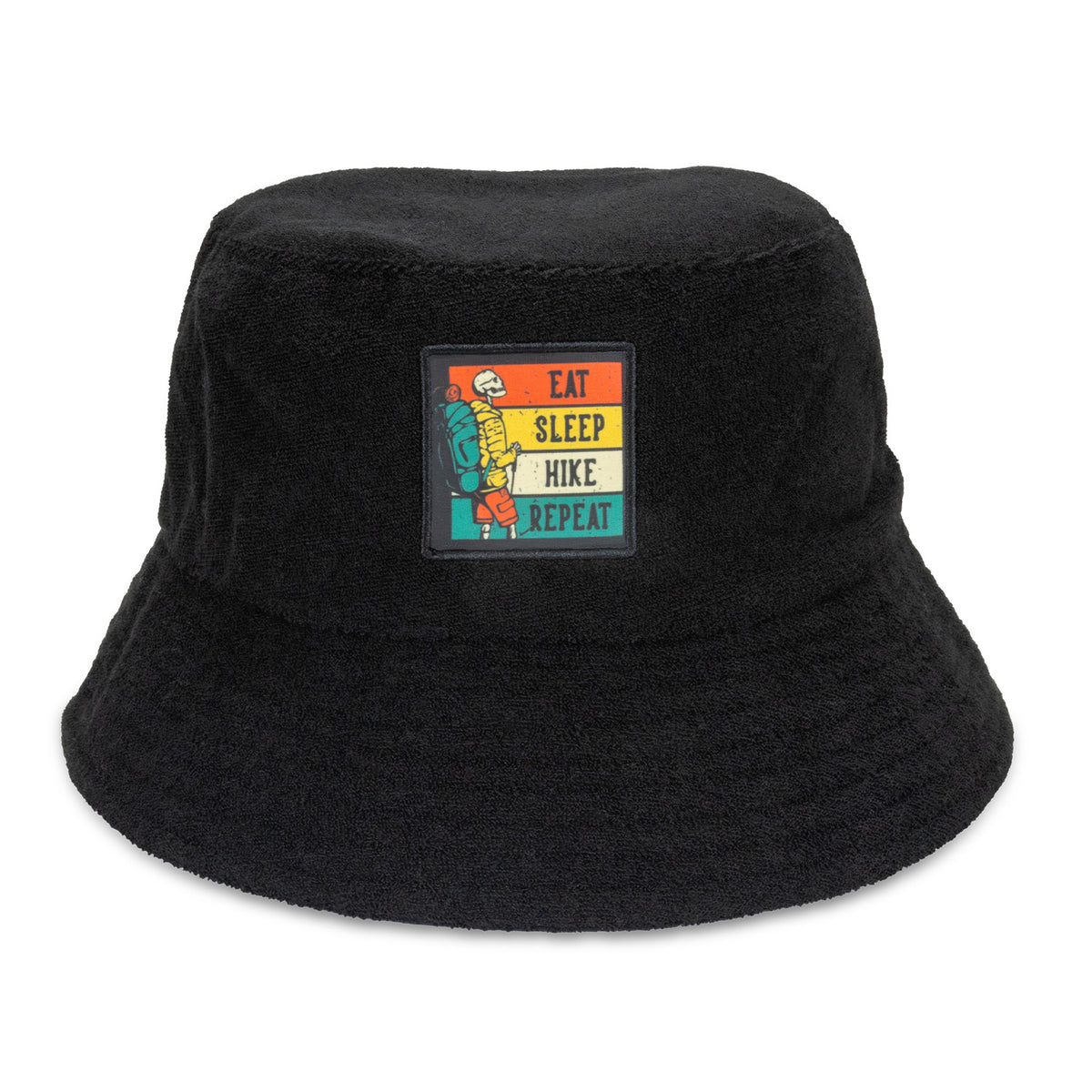 Terry Towelling Bucket Hat with Full Colour Patch - Square Patch