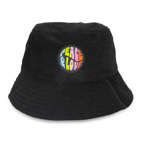 Terry Towelling Bucket Hat with Full Colour Patch - Round Patch