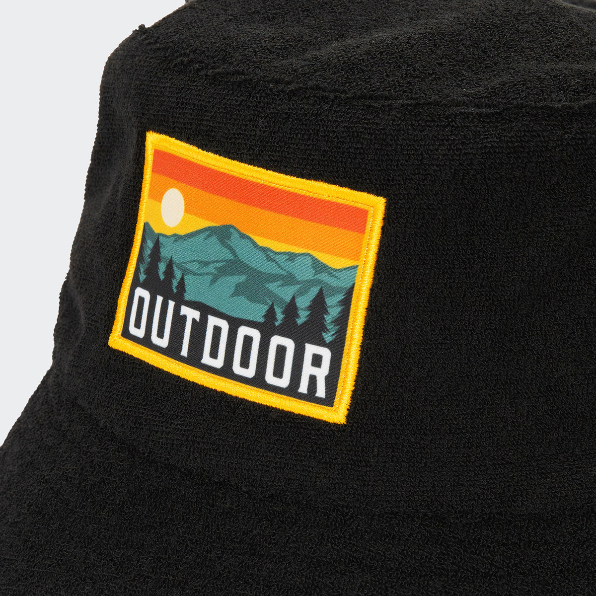 Terry Towelling Bucket Hat with Full Colour Patch - Patch Detail