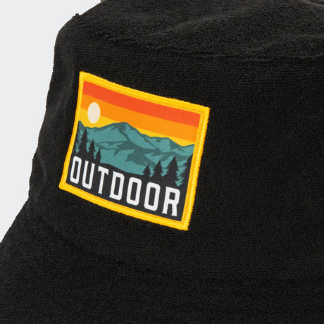 Terry Towelling Bucket Hat with Full Colour Patch - Patch Detail