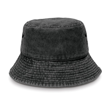 Bondi Washed Bucket Hat - Black