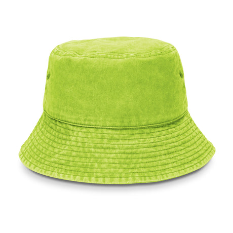 Bondi Washed Bucket Hat - Bright Green