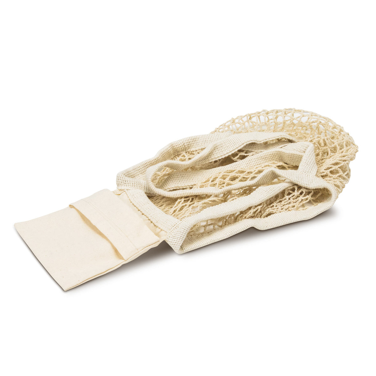 Cotton Mesh Foldaway Tote Bag - Small - Detail