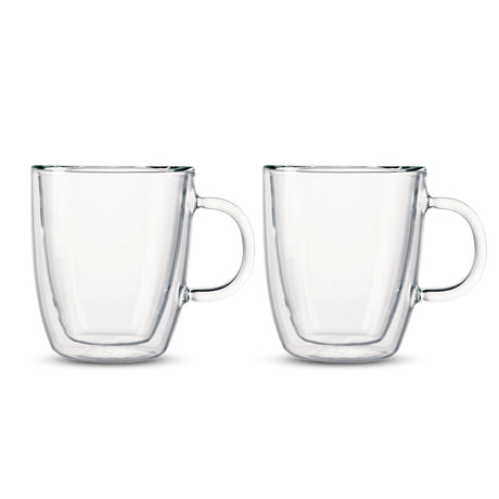 Bodum Bistro Double Wall Mugs - Set of 2 - Clear