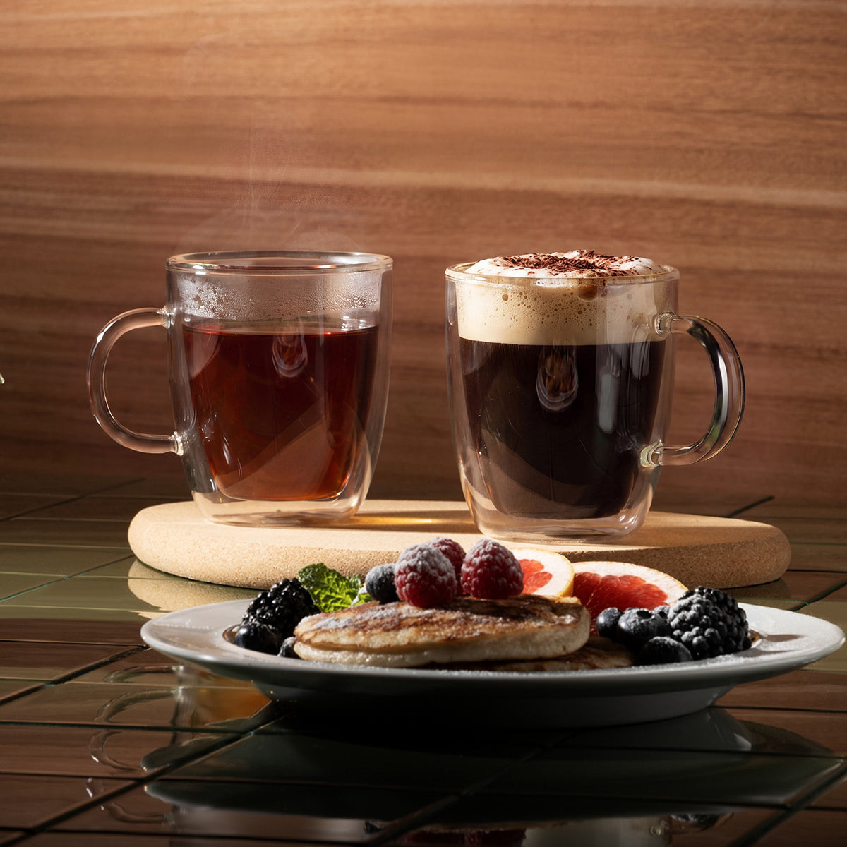 Bodum Bistro Double Wall Mugs - Set of 2 - Feature