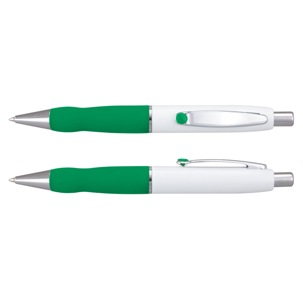 Turbo Pen - White Barrel - Dark Green