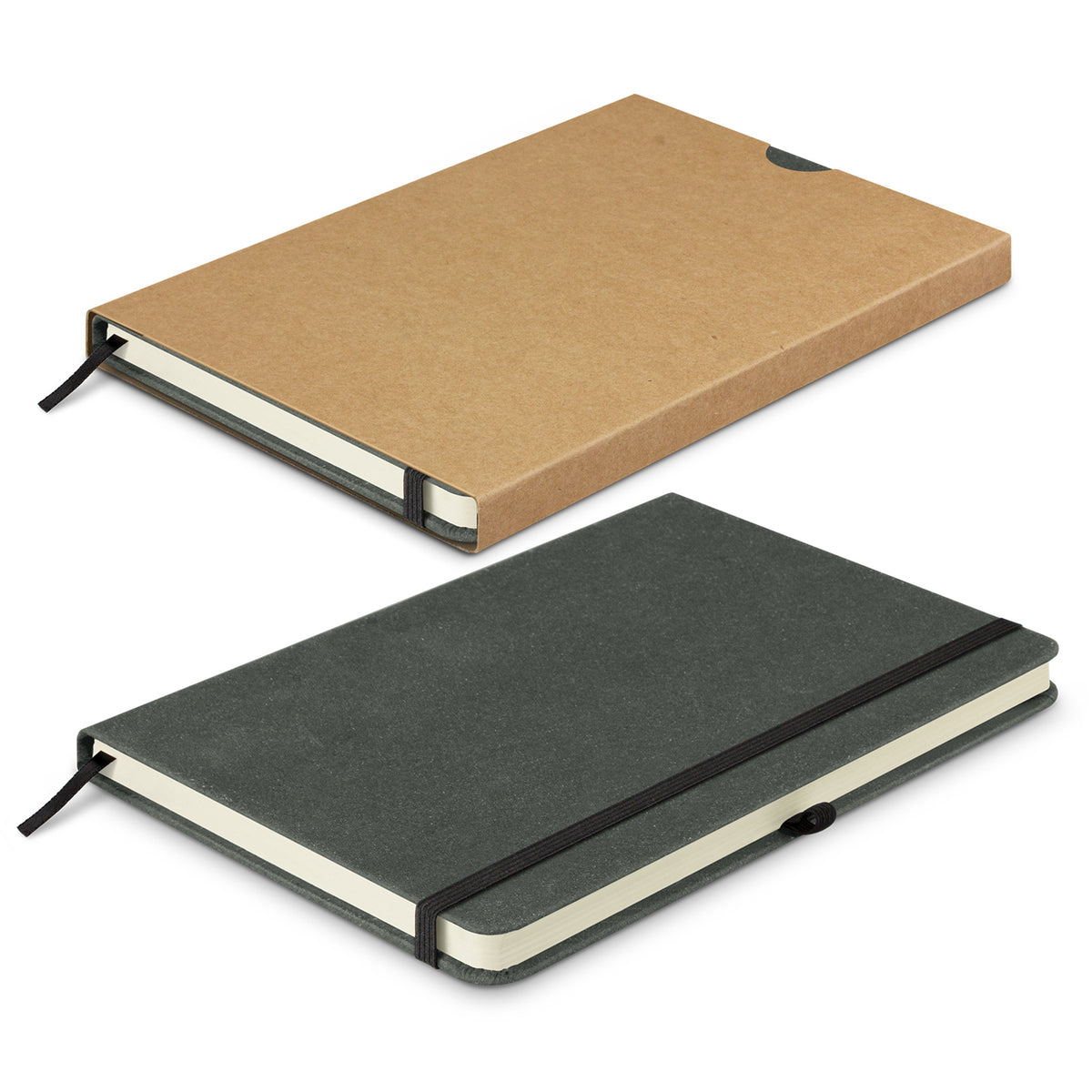 Phoenix Recycled Hard Cover Notebook - Black
