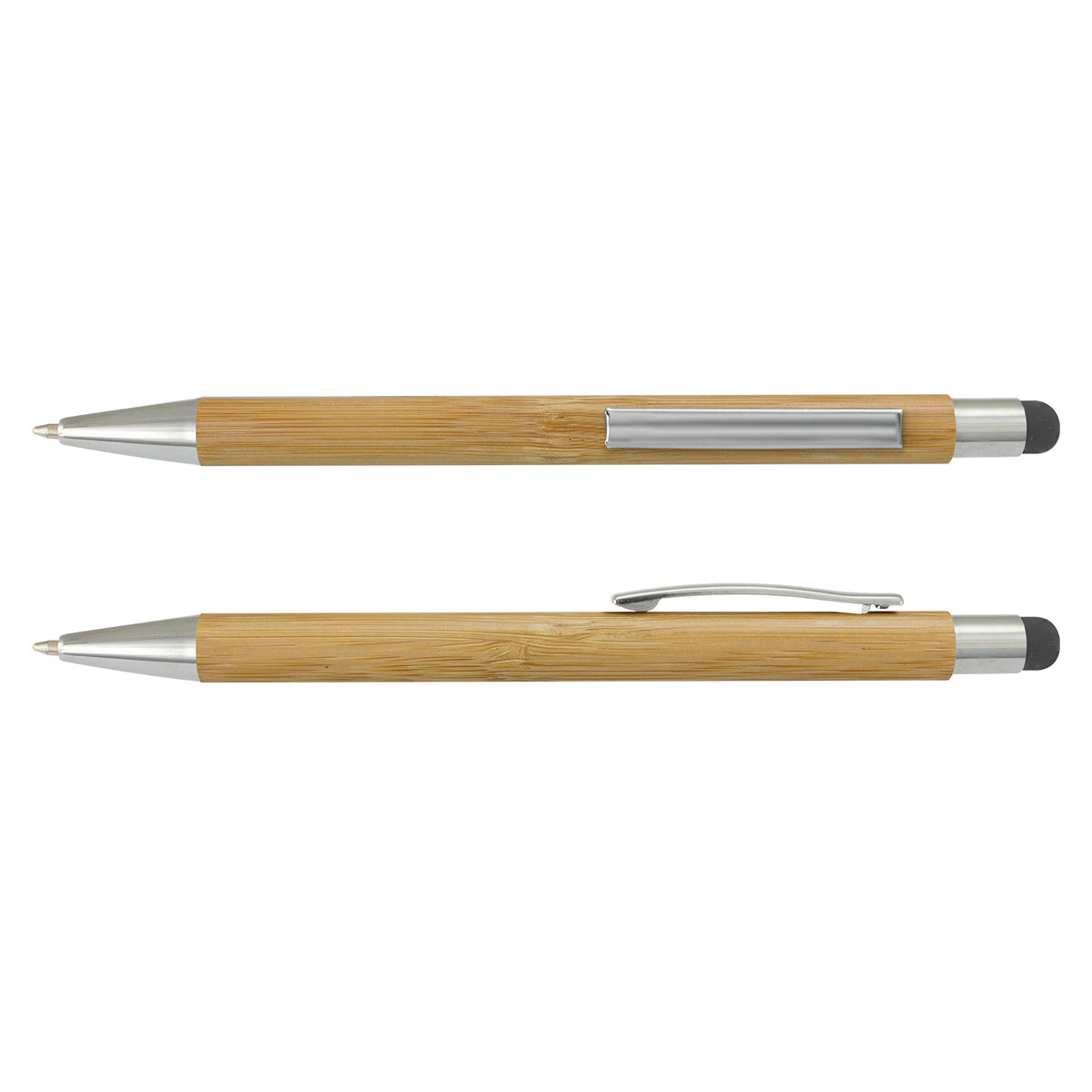 Lancer Bamboo Stylus Pen - Natural/Silver