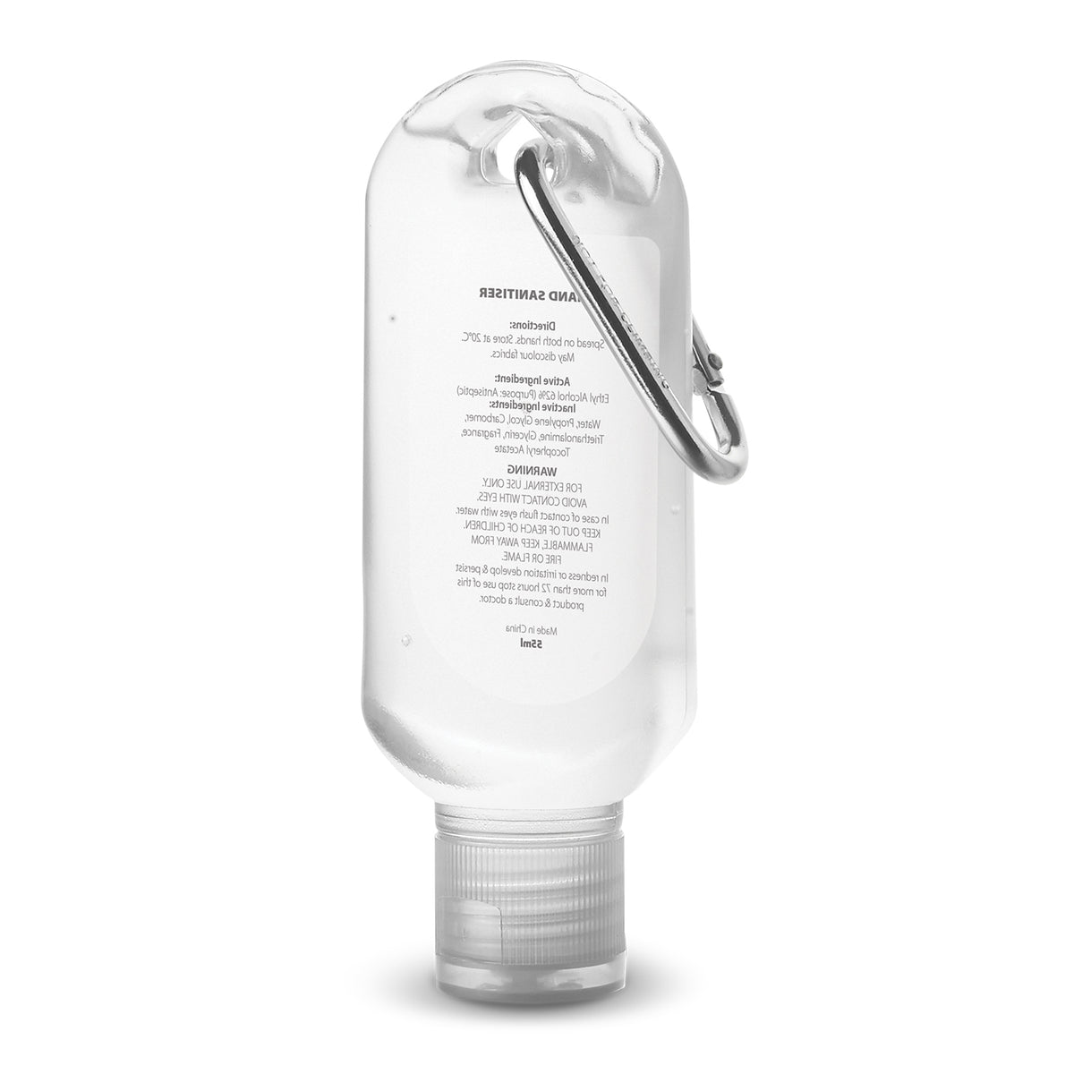 Carabiner Hand Sanitiser 55ml - Clear