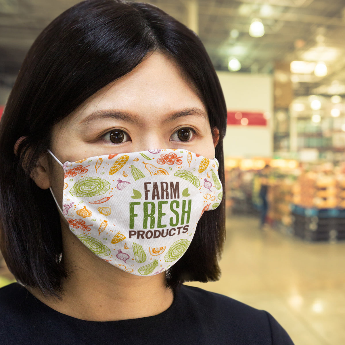 Reusable Face Mask Full Colour - Large - Feature