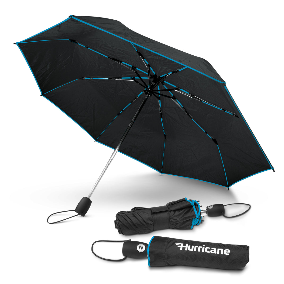 Hurricane City Umbrella - Cyan/Black