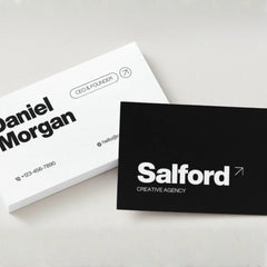Economy Black & White Business Cards