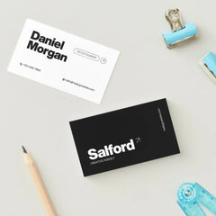 Economy Black & White Business Cards