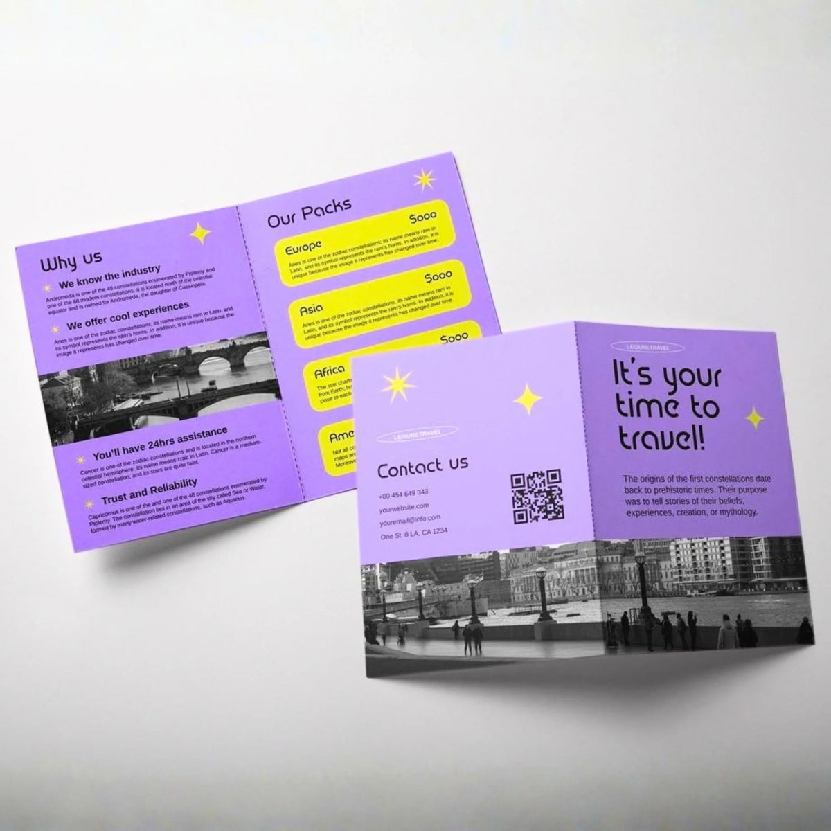 A3 folded to A4 bi-fold brochure