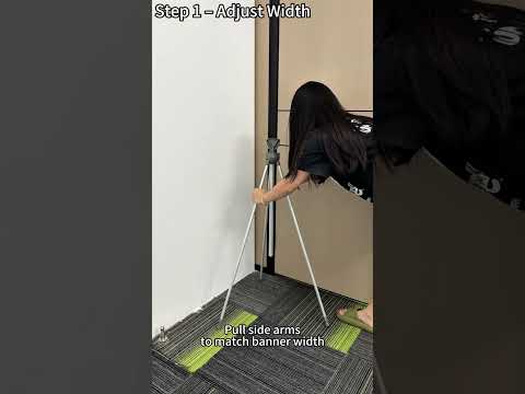 Portable X banner setup and display